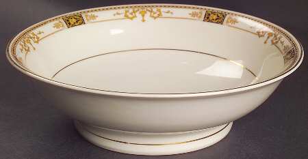 Webster (Old Ivory, Gold Trim) 9" Round Vegetable Bowl