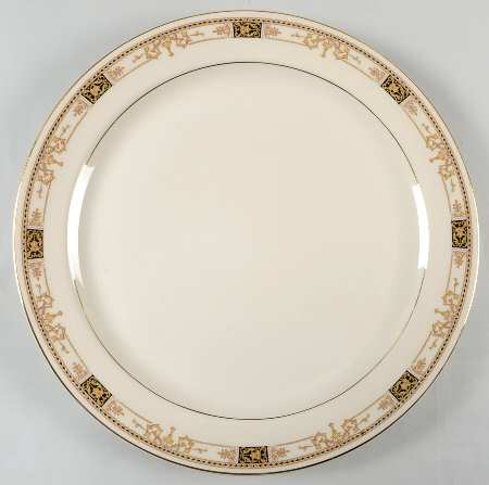 Webster (Old Ivory, Gold Trim) 12" Chop Plate (Round Platter)