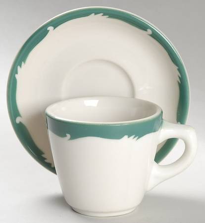 Wintergreen Flat Cup & Saucer Set