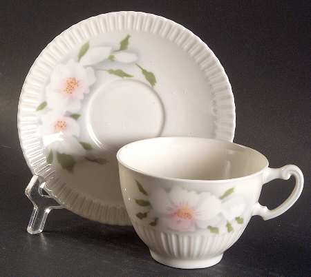 Wild Roses Flat Cup & Saucer Set