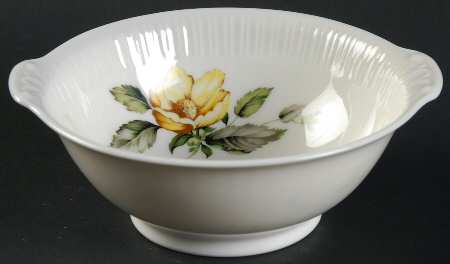 Yellow Roses Lugged Cereal Bowl