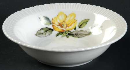 Yellow Roses Rim Fruit/Dessert (Sauce) Bowl