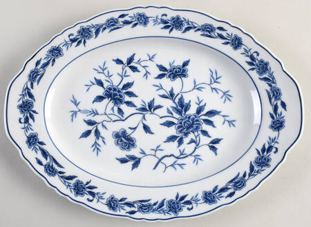 Blue Chatham 14" Oval Serving Platter