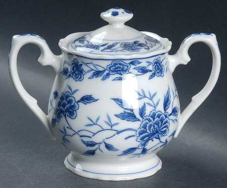 Blue Chatham Sugar Bowl & Lid