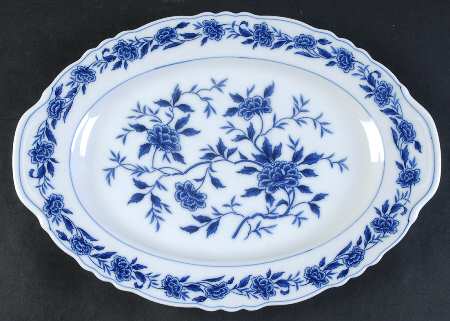 Blue Chatham 12" Oval Serving Platter