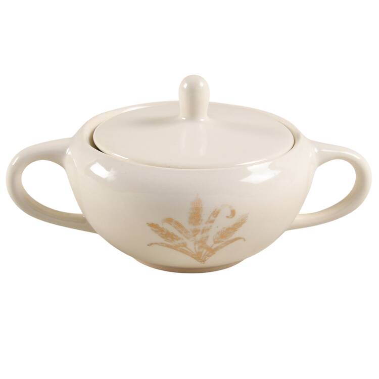 Golden Wheat Sugar Bowl & Lid