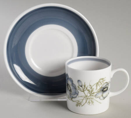 Glen Mist (Susie Cooper Signature Stamp) Can Shape Demitasse Cup and Saucer Set