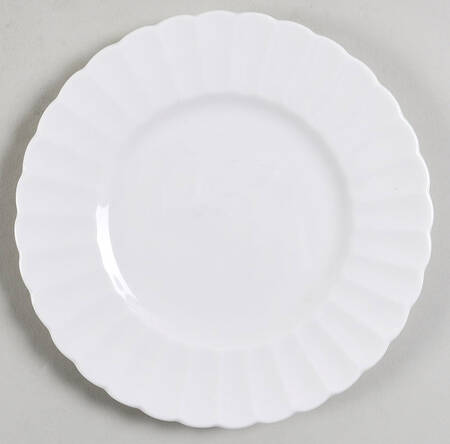 White Flute Bread & Butter Plate