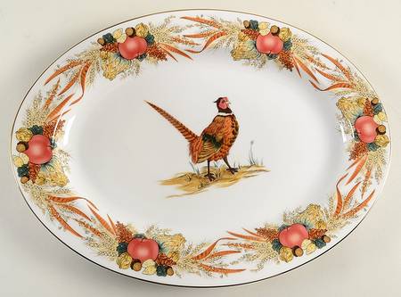 Autumn Cornucopia 14" Oval Serving Platter