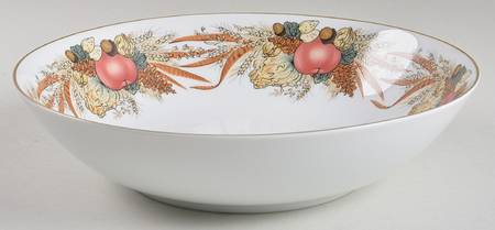 Autumn Cornucopia 9" Round Vegetable Bowl
