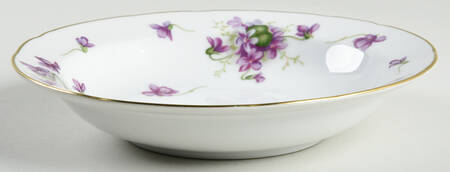 Sweet Violets Rim Soup Bowl