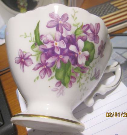 Sweet Violets Footed Cup