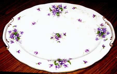 Sweet Violets 14" Oval Serving Platter