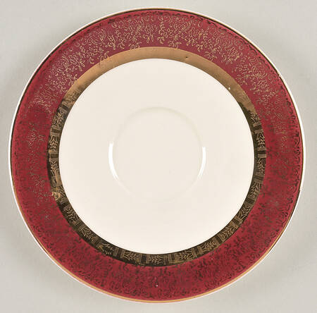 Aristocrat Maroon (No Floral Center) Saucer