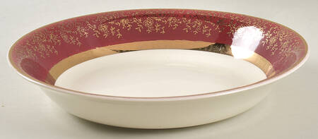 Aristocrat Maroon (No Floral Center) Coupe Cereal Bowl