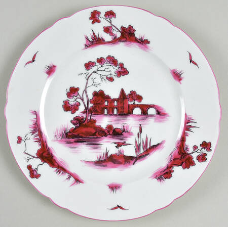 Castle Pink (Pink Trim) Salad Plate