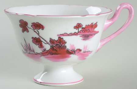 Castle Pink (Pink Trim) Footed Cup