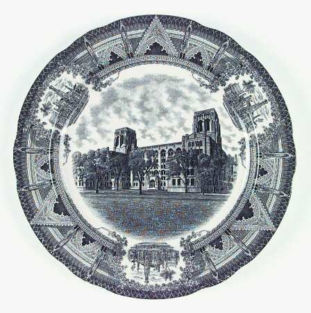 University of Chicago Black (Scalloped) Dinner Plate
