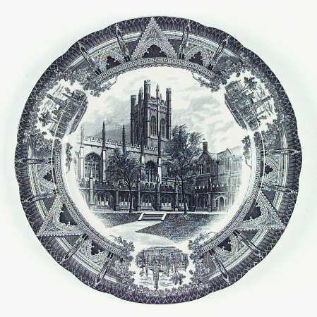 University of Chicago Black (Scalloped) Dinner Plate