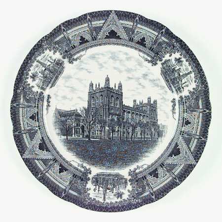 University of Chicago Black (Scalloped) Dinner Plate