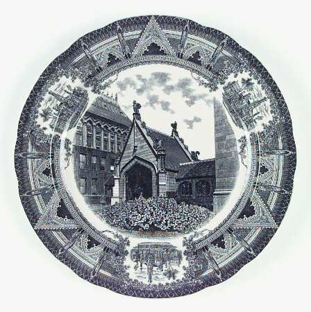 University of Chicago Black (Scalloped) Dinner Plate
