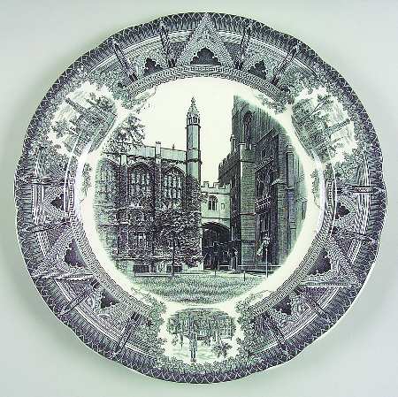 University of Chicago Black (Scalloped) Dinner Plate