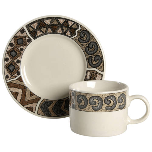 Crete (Creme Backgound, 1996) Flat Cup & Saucer Set