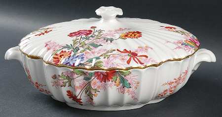 Chelsea Garden (Gold Trim) Round Covered Vegetable