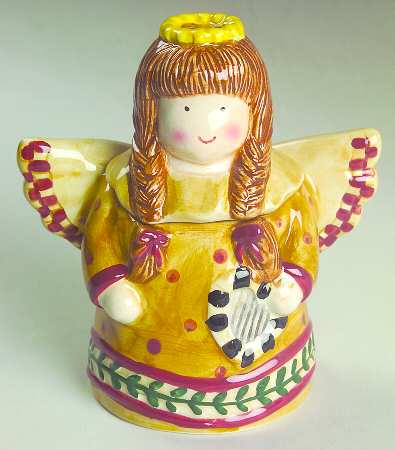 Gathering of Angels Figural Sugar Bowl & Lid