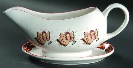 Gathering of Angels Gravy Boat & Underplate
