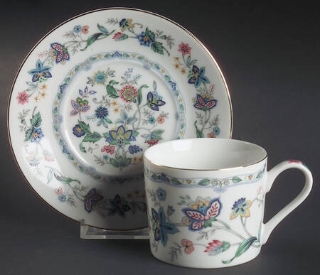 Garden of India (Smooth) Flat Cup & Saucer Set