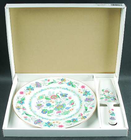 Garden of India (Smooth) Cake Plate and Server (Boxed Set)