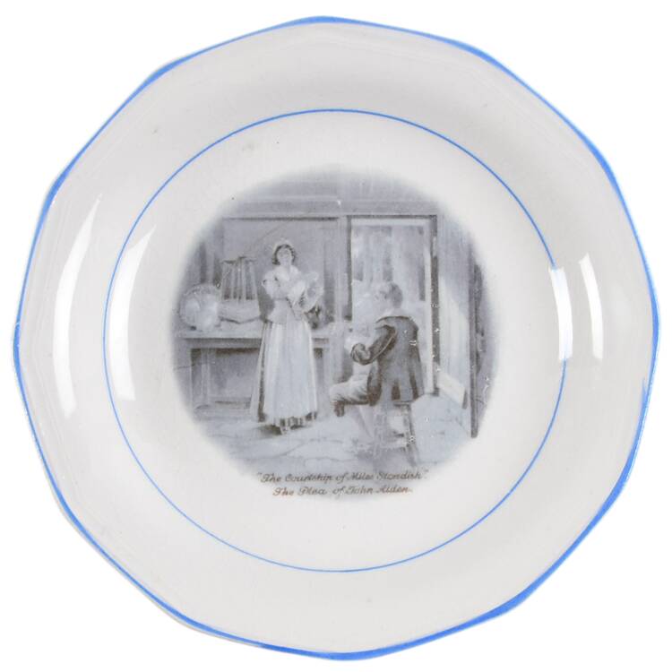 Courtship of Miles Standish Saucer for Flat Cup