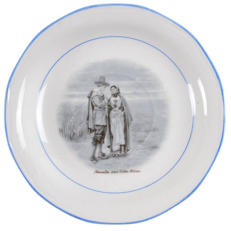 Courtship of Miles Standish Saucer for Flat Cup