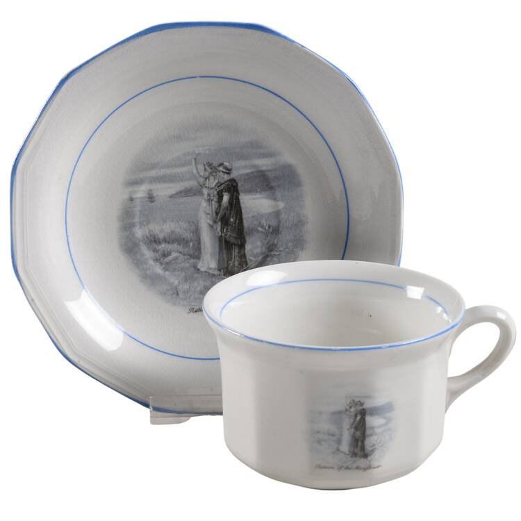 Courtship of Miles Standish Flat Cup & Saucer Set