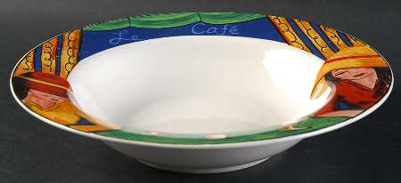 Le Cafe Large Rim Soup Bowl