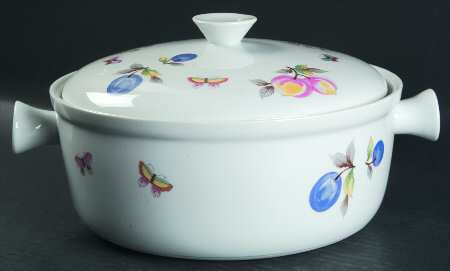 Fruit 3 Quart Round Covered Casserole