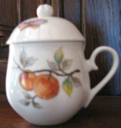 Fruit 2 Pc Pot de Creme w/Lid & Base