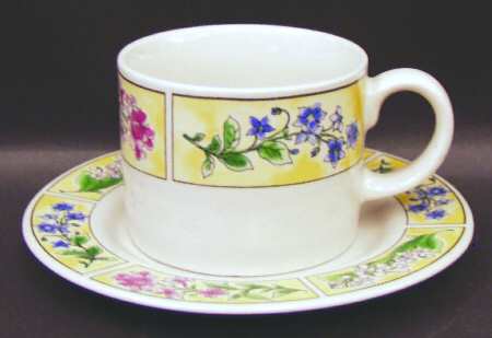 Spring Valley Flat Cup & Saucer Set
