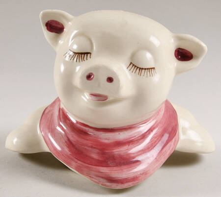 Smiley Pig  Lid for Cookie Jar #44
