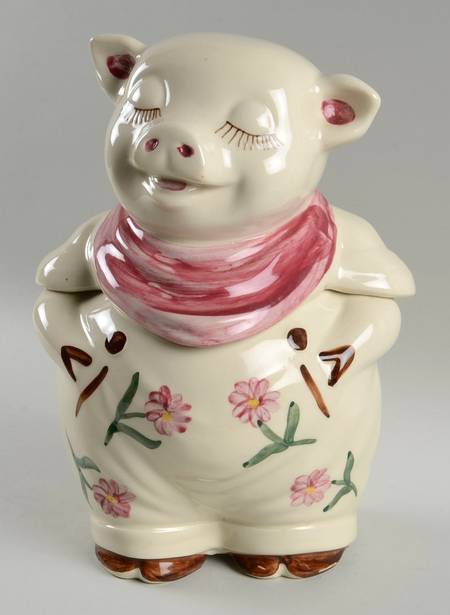 Smiley Pig  Cookie Jar & Lid