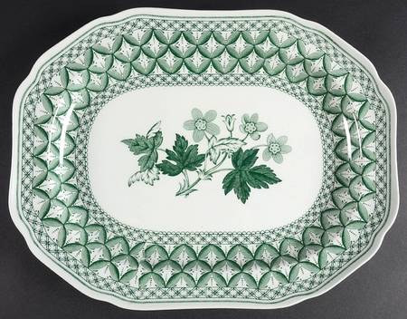 Geranium Green (Camilla Shape, Newer) 14" Oval Serving Platter