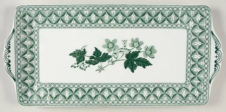 Geranium Green (Camilla Shape, Newer) Large Sandwich Tray