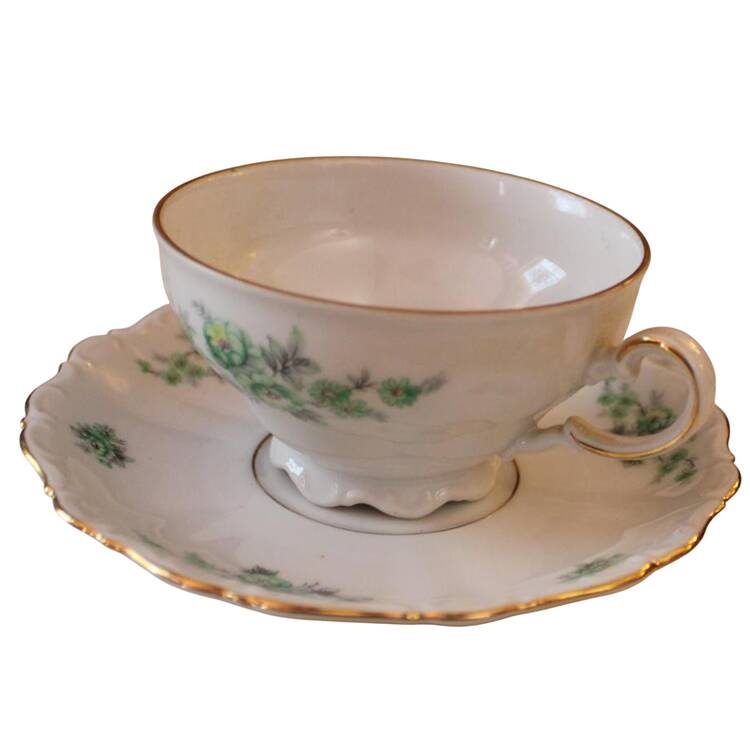 21145 Footed Cup & Saucer Set