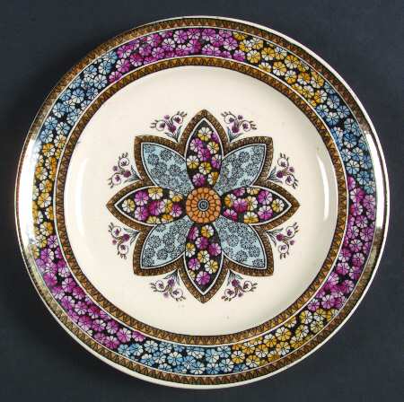 Primrose Multicolor (No Trim) Salad Plate