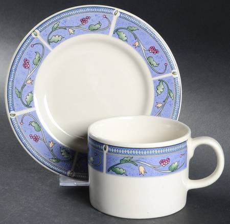 Phoenicia Flat Cup & Saucer Set