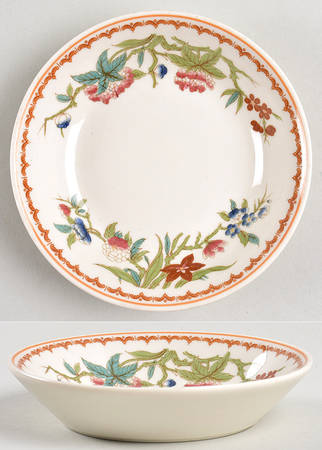 Bombay (Yellow Trim, Ivory Body) Fruit/Dessert (Sauce) Bowl