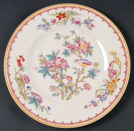 Bombay (Yellow Trim, Ivory Body) Dessert/Pie Plate
