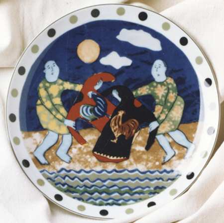 Rooster Luncheon Plate