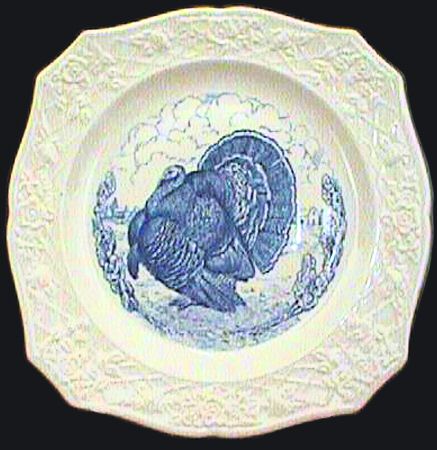 Turkey Plate (White Rim) by Salem